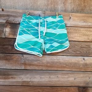 Women's Swim Shorts, Medium, Blue Waves
